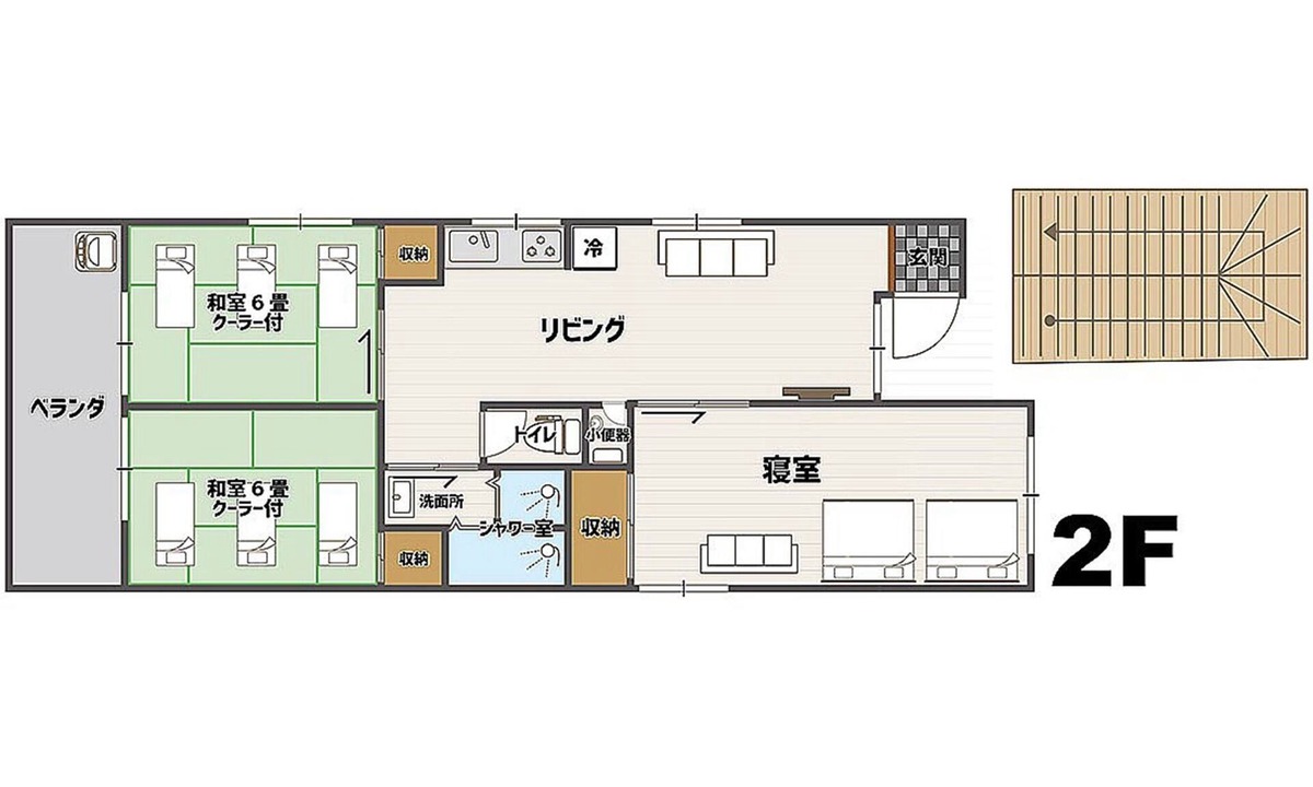 Maejima Apartment | 201 With kitchen Freely charter 3LDK 7 adult/Naha Okinawa