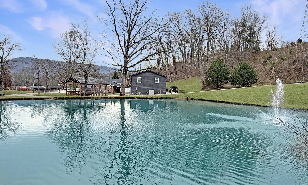 Lookout Valley Neighborhood Association House | Free Ruby Falls Ticket & More -Private pond stocked with fish-game room-fireplace-2 acres to explore