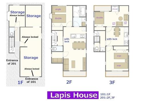 Minamikoiwa Villa | Lapis House 101 & 201