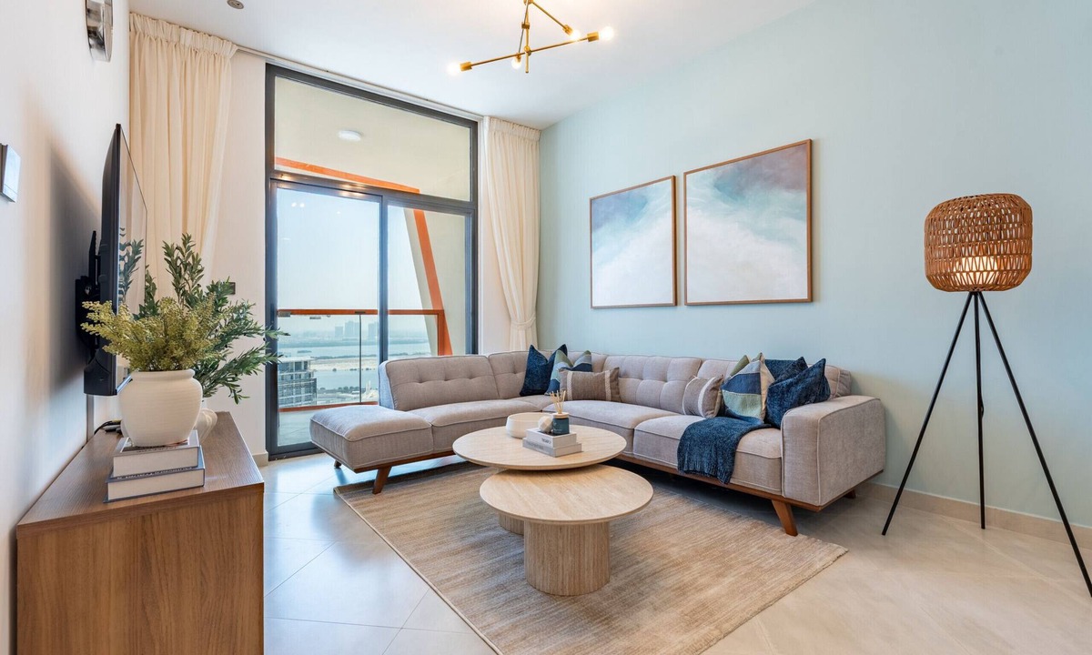Jadaf Apartment | Spacious Balcony with Breathtaking Creek Views, Short Drive from Zabeel Stadium