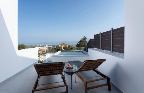 Korithion Villa | Serenity Villa 1 with Jacuzzi, Castle & Sea View