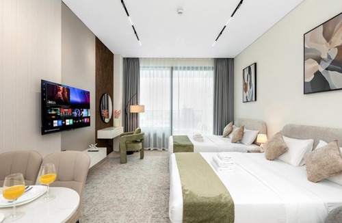 Downtown Dubai Apartment | Spacious Studio with Balcony & Jacuzzi Trillionaire Residences, Business Bay