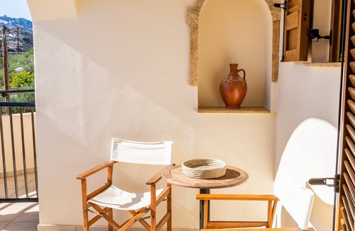 Karpathos Town Apartment | Studio Apartment 'No 2' with Mountain View, Wi-Fi and Air Conditioning