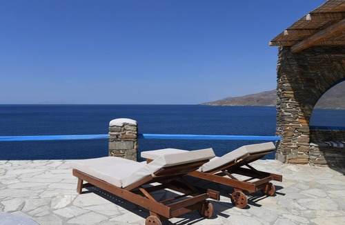 Tinos Villa | Villa Akrivi is a spacious newly renovated, sea front property, 5 bedroom 4 bath