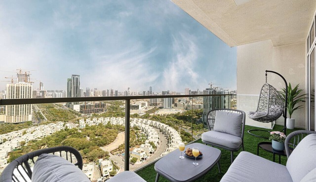 1BR | Panoramic City View & Pool | Gym | Zaya JVC