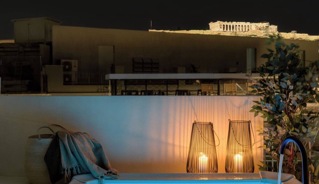 Acropolis View Retreat with 2 Private Plunge Pools