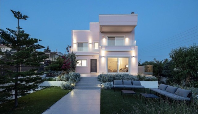 ATHENS RIVIERA/Grand Panoramic Villa I Lagonissi./PEACEFUL/VIEW OF SEA & SUNSET