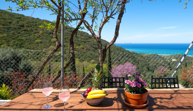 Corfu Hillside Villa – Terrace, Nature Walks, Sea Views