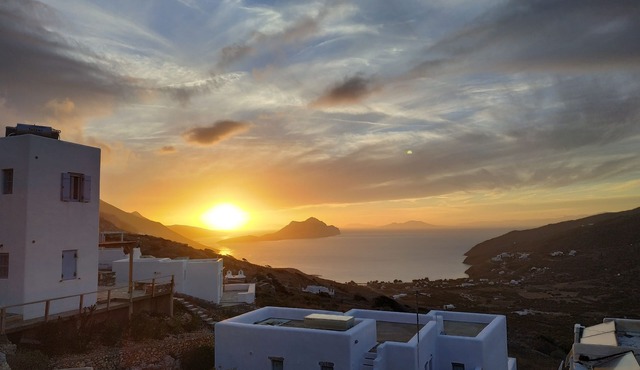 Cycladic house facing the most beautiful sunset of Amorgos