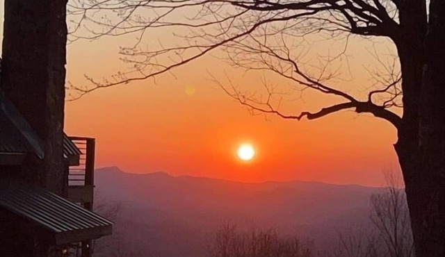 Epic sunrises between Clayton Ga & Highlands NC in Scaly Mountain, NC community