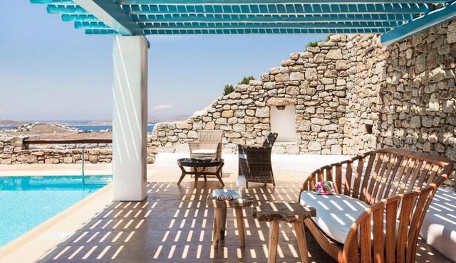 Excellent Mykonos Villa Villa Elpida 3 Bedrooms Stunning Sea Views Psarrou