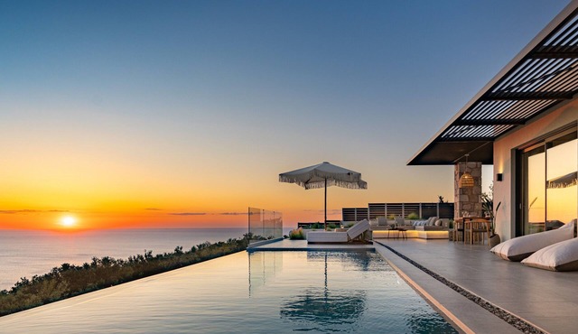 Luxury Villa 'Nimbus Villas' with Ionian Sea Views, Private Pool & Modern Design in Kalamitsi