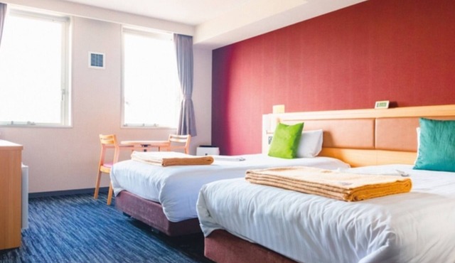 Nonsmoking Standard twin 2 persons Small bowl style breakfast buffet included/Aira Kagoshima