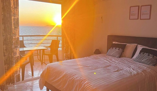 Seafront studio with terrace