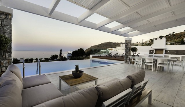 Villa Crystal with Private Pool & Sea Views in Lindos (Vlicha beach)